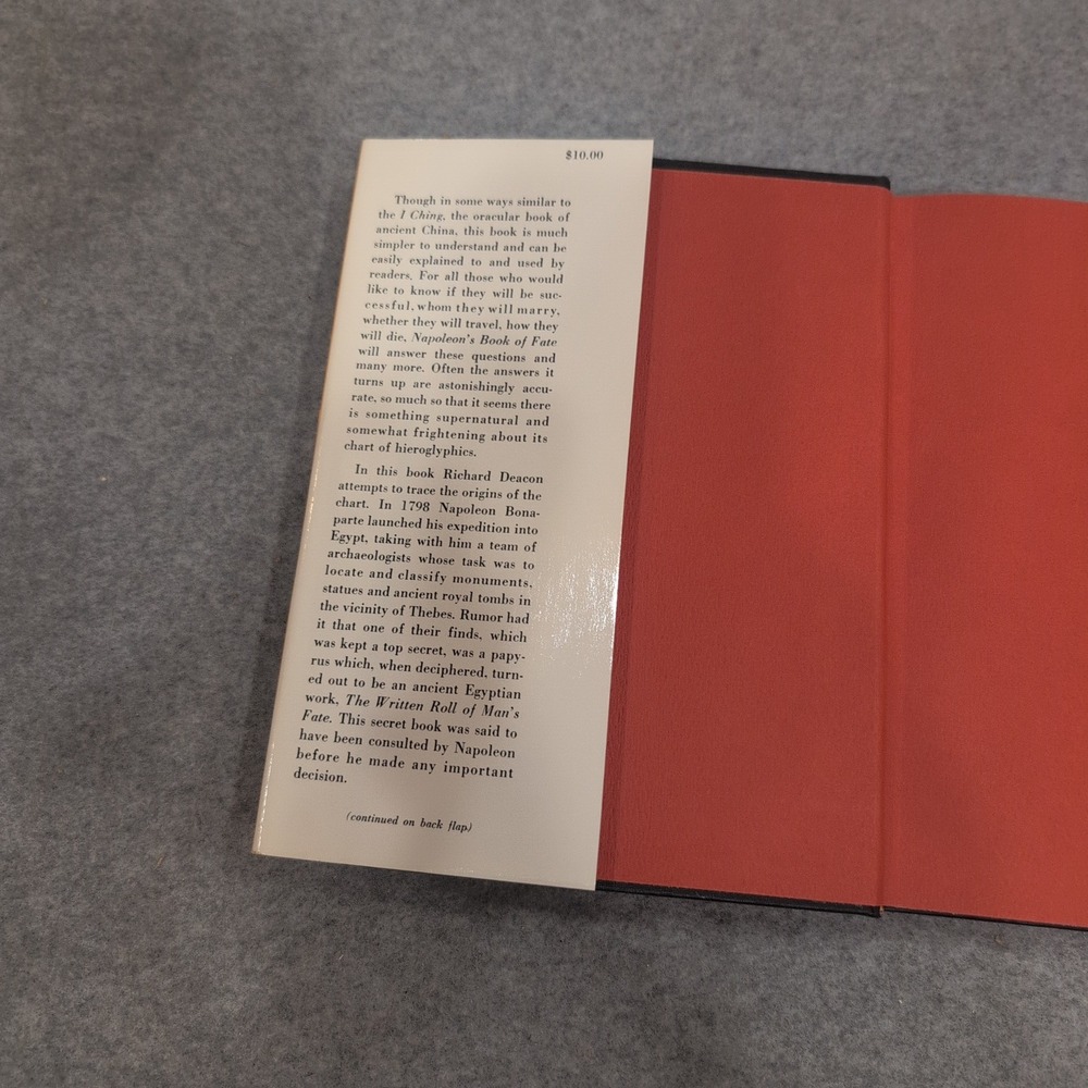 Napoleon's Book of Fate Richard Deacon 1977 First American Edition Hardcover - Picture 3 of 4